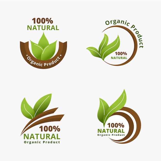 Plik wektorowy kolekcja labeli naturalnych