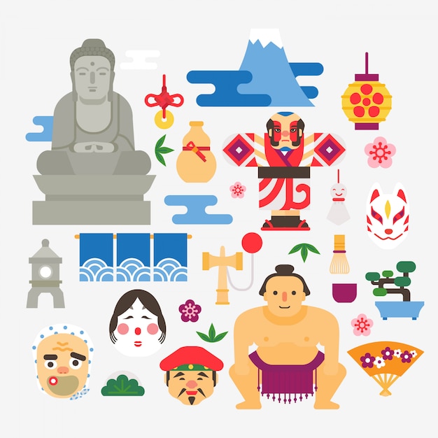 Plik wektorowy kolekcja letnich festiwali w japonii