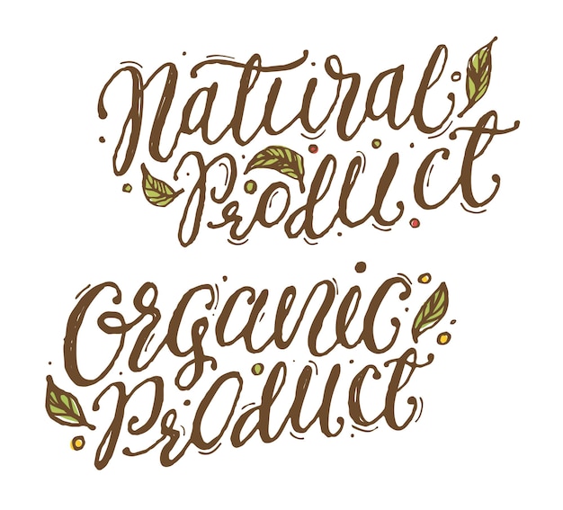 Plik wektorowy kolekcja logo i elementów ekologicznych produktów wytwarzanych w przyrodzie i lokalnie uprawianych wegan.