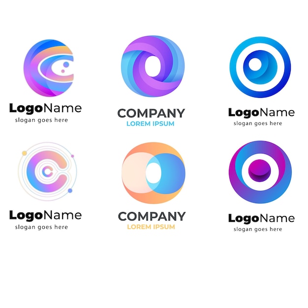 Kolekcja logo litery O Premium Vector
