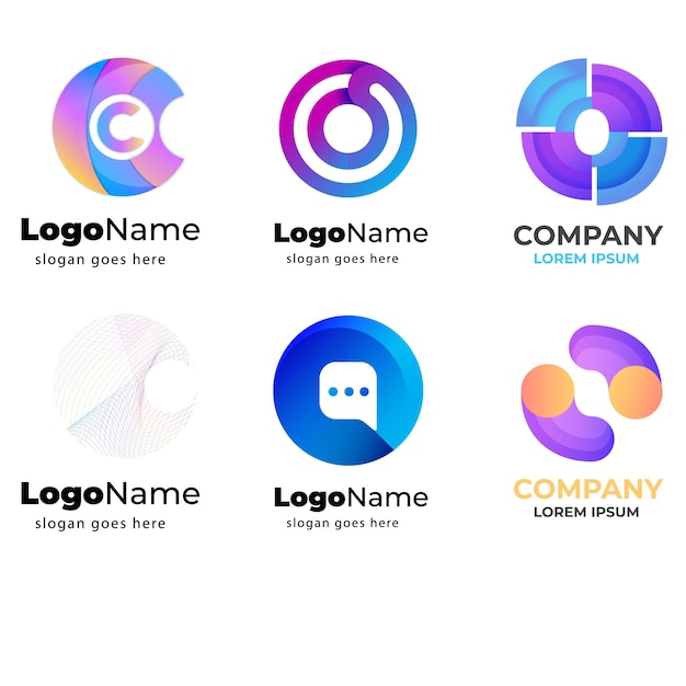 Kolekcja logo litery O Premium Vector