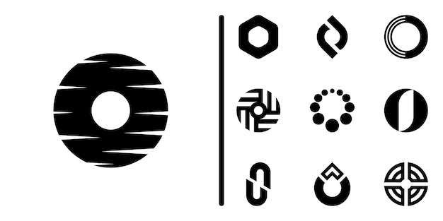 Kolekcja logo litery O Premium Vector