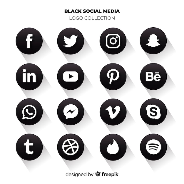 Plik wektorowy kolekcja logo mediów społecznościowych