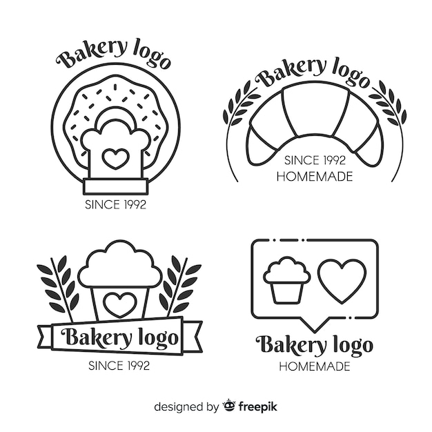Plik wektorowy kolekcja logo piekarni