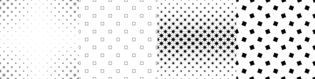 Kolekcja monochromatycznych wzorów geometrycznych