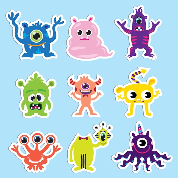 Kolekcja Monster-stickers