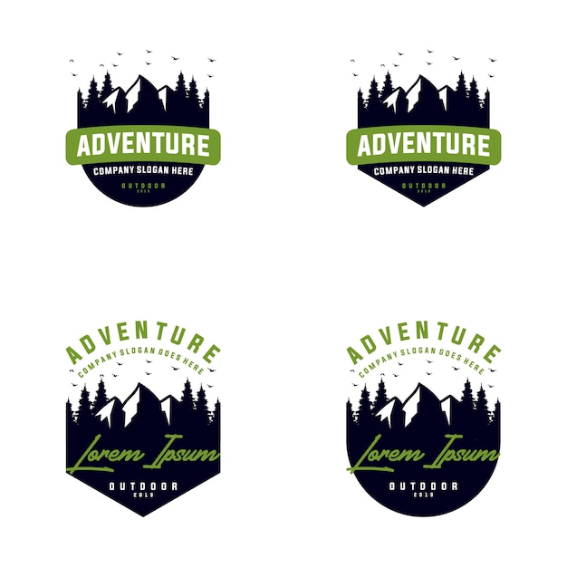 Kolekcja Mountain Outdoor Logo Design