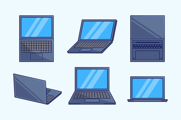 Plik wektorowy kolekcja nowoczesnych laptopów