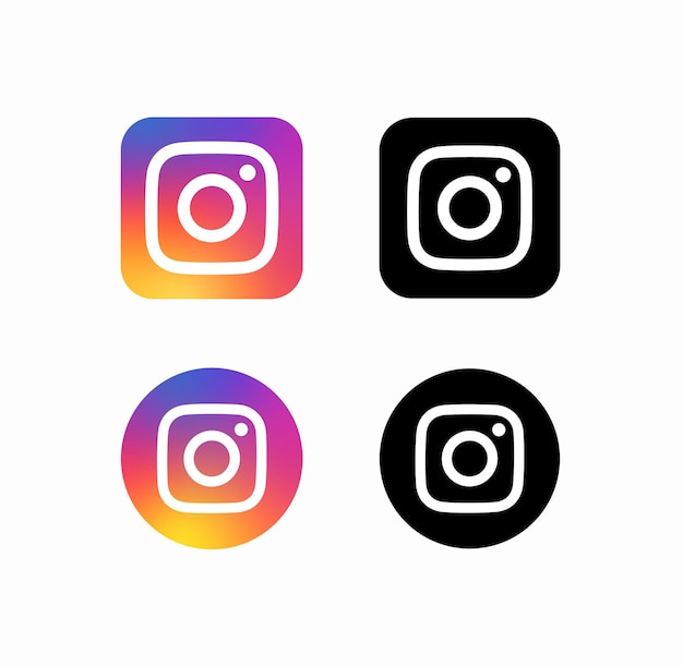 Kolekcja odmian logo Instagrama