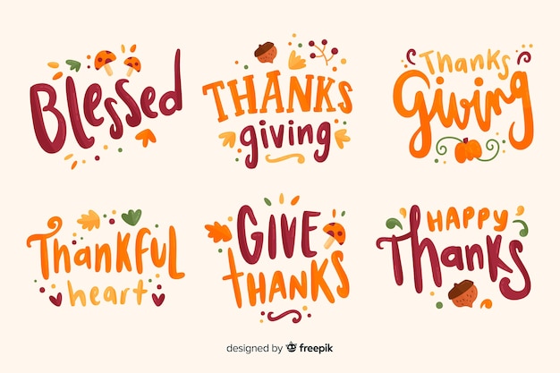 Kolekcja Odznak Napis Happy Thanksgiving