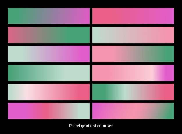 Kolekcja pastelowych kolorów gradientu