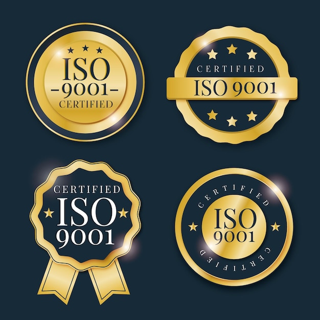 Kolekcja pieczęci certyfikacyjnej ISO