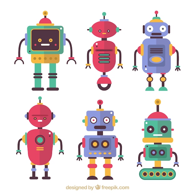 Kolekcja płaskich robotów