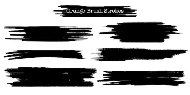 Kolekcja pociągnięć pędzla grunge