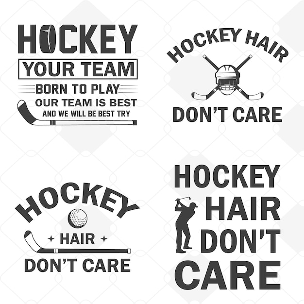 Plik wektorowy kolekcja projektów koszulek hokejowych hockey svg bundle hockey quotes svg