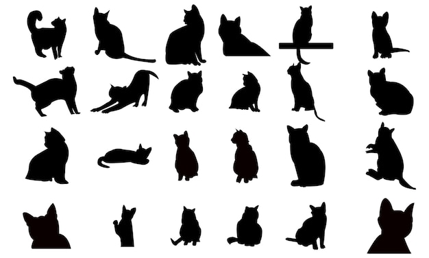 Kolekcja projektowa Cat Vector And Silhouette