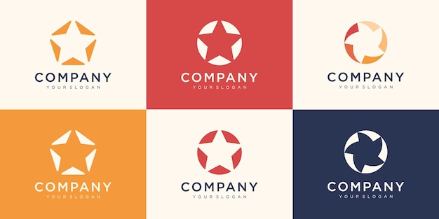 Kolekcja Projektowania Logo Gwiazd. Użyj Logo Stowarzyszenia, Sojuszu, Jedności, Pracy Zespołowej