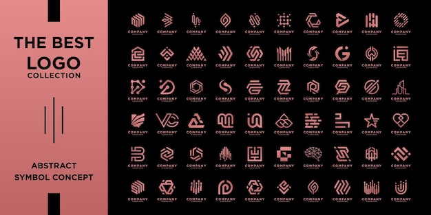 Plik wektorowy kolekcja projektowania logo monogramu.