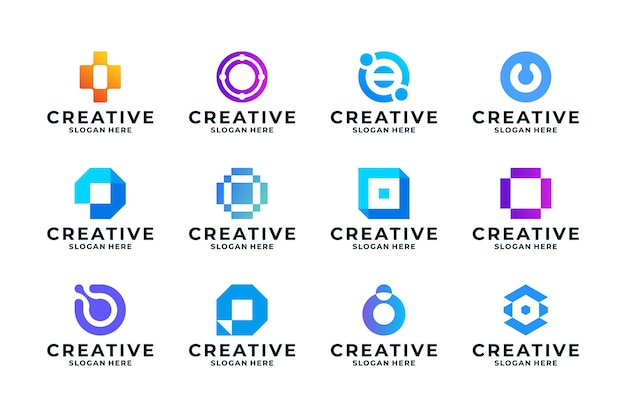 Kolekcja Projektu Logo Litery O Z Kreatywnym Połączeniem