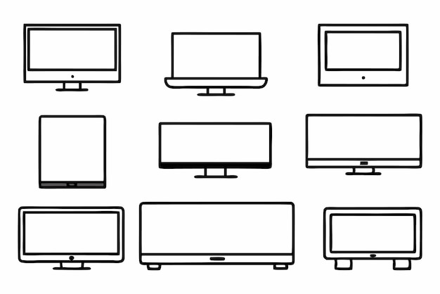 Kolekcja przykładów ilustracji inspiracyjnej dla telewizorów LED