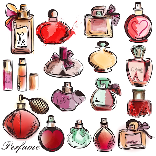 kolekcja ręcznie rysowane perfumy