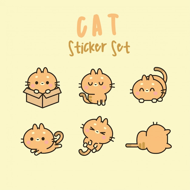 Kolekcja Śliczny kotek Kawaii