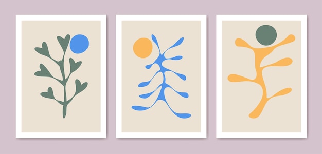 Kolekcja Stylu Streszczenie Matisse. Użyj Do Tła, Okładki, Tapety, Druku, Karty, Dekoracji ściennych!