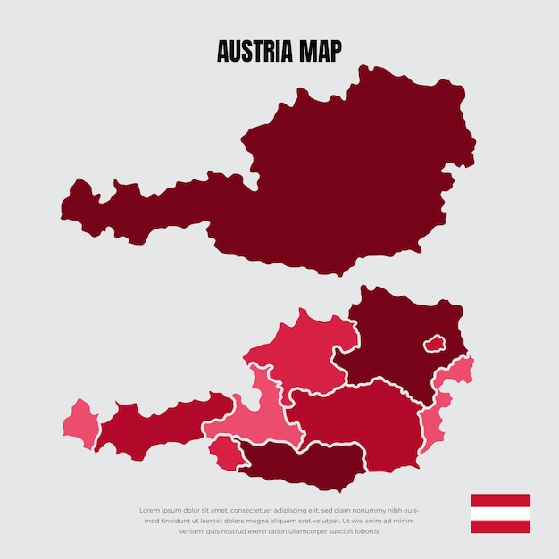 Plik wektorowy kolekcja sylwetki wektora projektowania map austrii wektor projektowania map azji