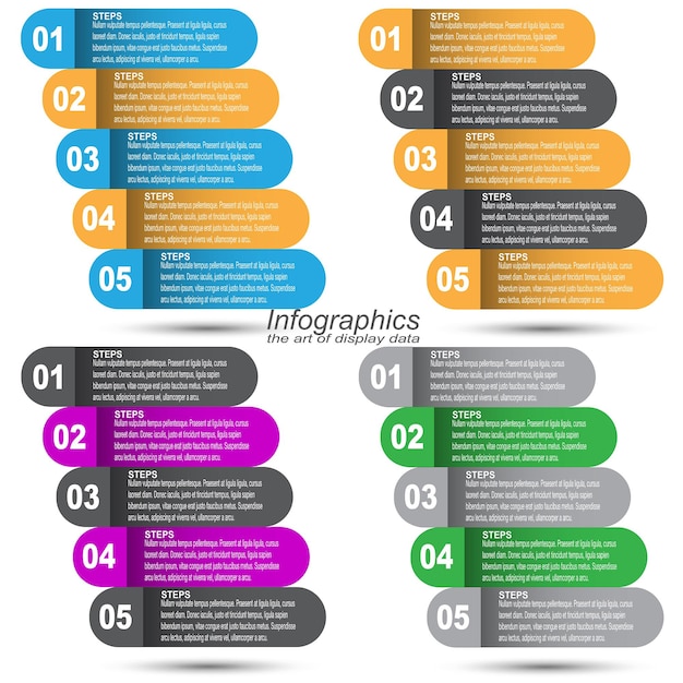 Kolekcja Szablonów Infografik Do Nowoczesnej Wizualizacji Danych, Rankingu I Statystyk