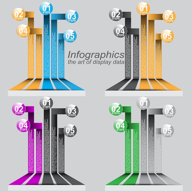 Kolekcja Szablonów Infografik Do Nowoczesnej Wizualizacji I Rankingu Danych