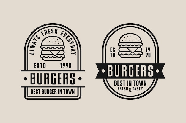 Kolekcja szablonów logo burger