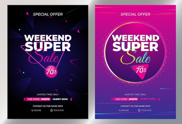 Kolekcja Szablonów Weekend Flyer Super Sale