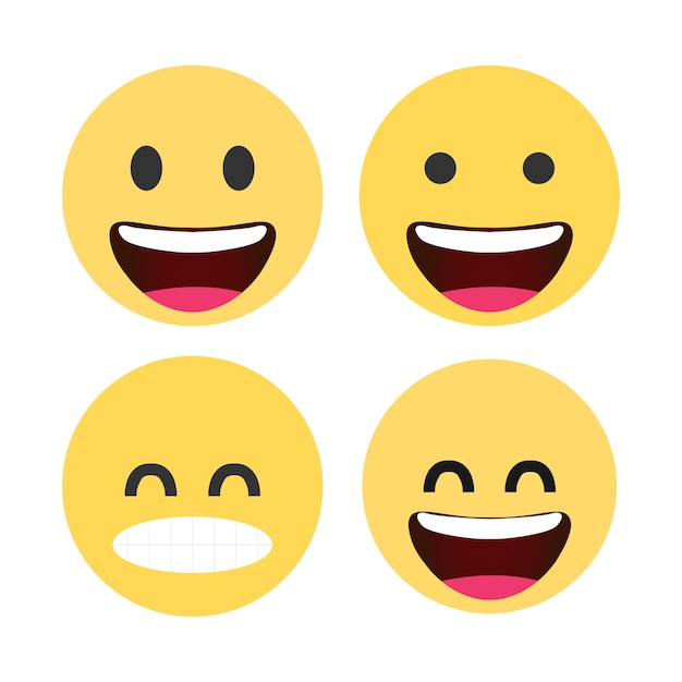 Kolekcja uśmiechniętych emoji