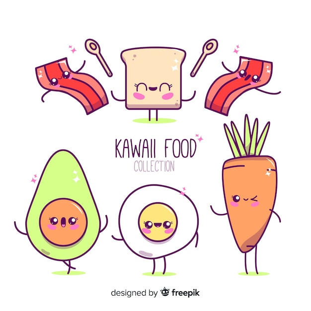 Kolekcja żywności Kawaii