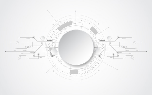 Koło Szary Biały Streszczenie Tło Technologiczne Z Różnych