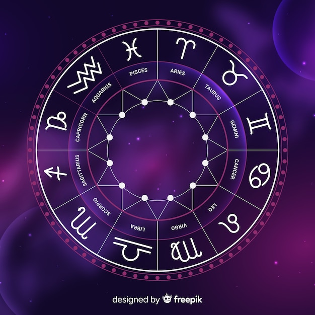 Plik wektorowy koło zodiaku