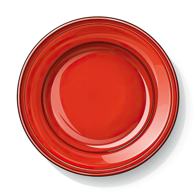 Plik wektorowy kolor czerwony płyta ręcznie rysowane wektor białe tło isolat