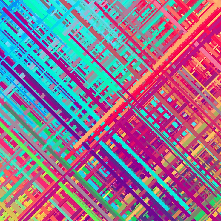 Kolor glitch efekt zniekształcenia tła abstrakcyjna tekstura losowe linie ukośne