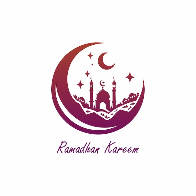 Plik wektorowy kolor gradientu logo ramadanu