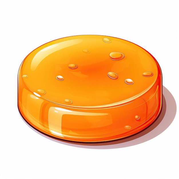 Plik wektorowy kolor pomarańczowy wektor kreskówki mydła białe tło izolowane