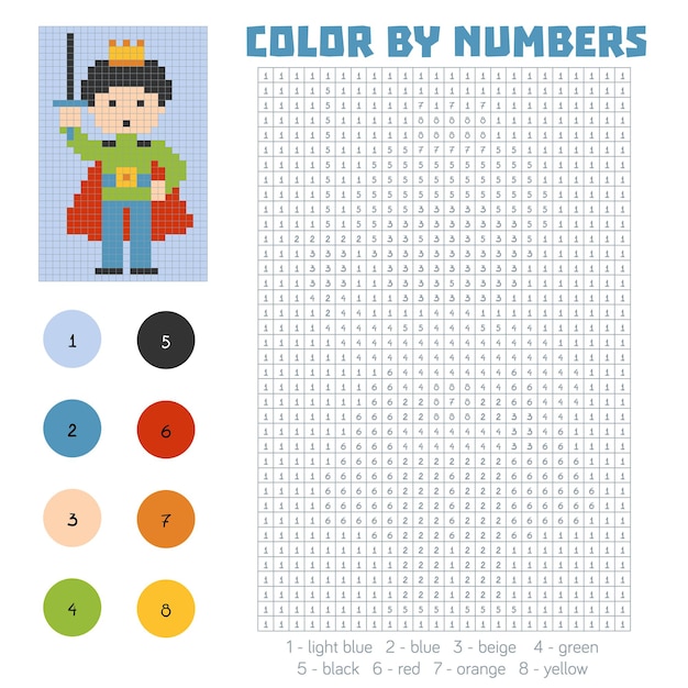 Kolor Według Numeru, Gra Edukacyjna Dla Dzieci, Prince