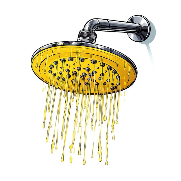 Plik wektorowy kolor żółty prysznic ręcznie rysowane wektor białe tło jest