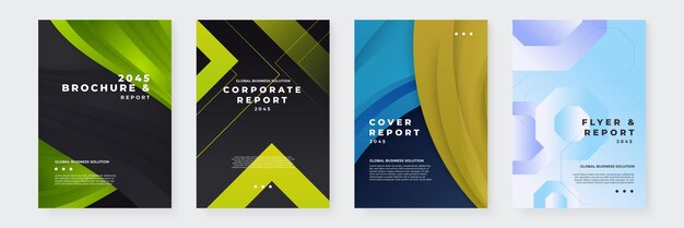 Kolorowa abstrakcyjna broszura biznesowa korporacyjna z nowoczesnym i prostym stylem dla rocznego sprawozdania czasopisma plakat prezentacja biznesowa portfolio ulotka baner strona internetowa
