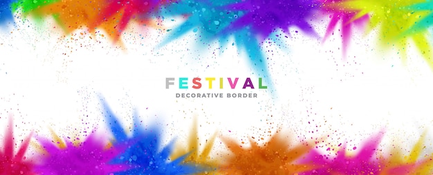 kolorowa farba w proszku festiwal granicy