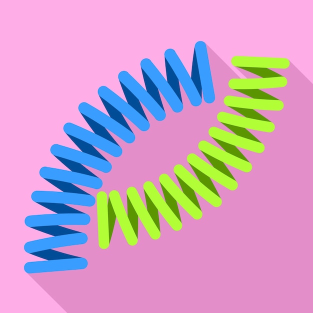 Plik wektorowy kolorowa ikona przewodu sprężynowego płaska ilustracja kolorowej ikony wektorowej przewodu sprążynowego do projektowania stron internetowych