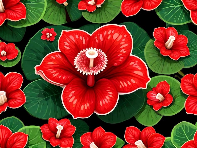 Plik wektorowy kolorowa ilustracja wektorowa izolowanego kwiatu rafflesia ai_generated