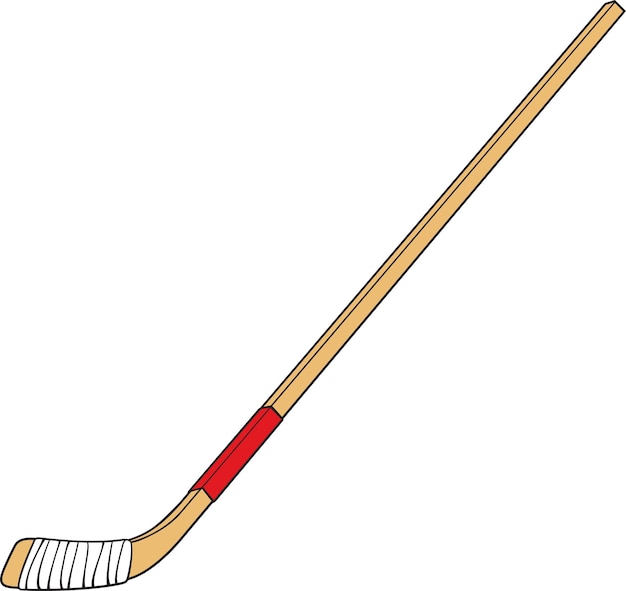 Plik wektorowy kolorowa ilustracja wektorowa kija do hokeja na lodzie