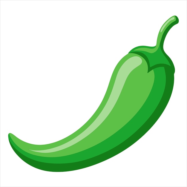 Kolorowa ilustracja zielonego chili