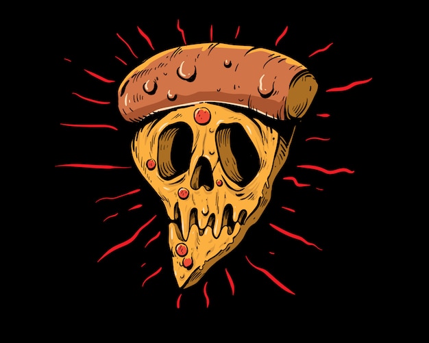 Kolorowa Ilustracyjna Czaszki Pizza