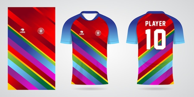 Kolorowa Koszulka Piłkarska Szablon Projektu Sportowego